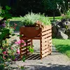 Dobar Doppel Hochbeet 71 cm x 100 cm x 50 cm Bernstein Produktbild-Vorschau 4