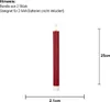 A red LED candle with dimensions indicated. Produktbild-Vorschau