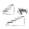 Diagrams showing the dimensions of a pet ramp. Náhľad obrázku produktu