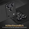 A close-up view of camera lens protectors for a smartphone, with the product title and a feature description in German. Produktbild-Vorschau