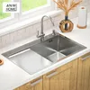 ANW HOME Kuchyňský dřez nerez 78x50 cm s odkapávačem, Náhled obrázku produktu 6