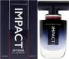 A product shot of a Tommy Hilfiger Impact Intense Eau de Parfum bottle and its packaging. Náhled obrázku produktu