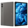 Two views of a tablet computer, one showing the back and the other showing the front with a colorful wallpaper. Produktbild-Vorschau