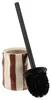 Brosse de toilettes en grès rayé - moka - Tendance Voir les images du produit 5