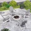COSTWAY Adirondack stolička – záhradné kreslo, skladacie, Náhľad obrázku produktu 8