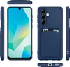 Multiple views of a blue phone case with a card holder. Produktbild-Vorschau