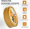 A roll of flexible skirting board with product features highlighted by icons and text. Anteprima dell’immagine prodotto