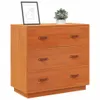 Sideboard Wachsbraun 80x40x75 cm Massivholz Kiefer - Produktbild-Vorschau 4