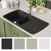 Granit Spülbecken Doppelbecken Schwarz Produktbild-Vorschau 6