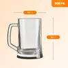 Pasabahce Pub Bierglas 500 ml – Klares Glas mit Henkel, 4er Produktbild-Vorschau 3