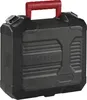 A black tool case with a red handle, shown from the front. Produktbild-Vorschau