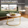 Couchtisch 2er Set mit Metallgestell Ø(80+60)cm Rund Produktbild-Vorschau 8