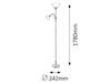 Rabalux Lampadaire argenté Action avec abat-jour orange Voir les images du produit 2