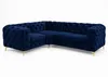 Ecksofa Moet L-Form dunkelblau 202x262 cm groß – Produktbild-Vorschau 2