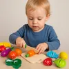 Holz Schneideset für Kinder – 14-teilig – magnetische Produktbild-Vorschau 2