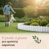 Floranica dřevěný obrubník záhonu 10 x 200 cm bílý okraj Náhled obrázku produktu 6