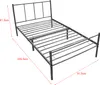 A dark gray metal bed frame shown from a diagonal angle against a white background. Produktbild-Vorschau