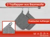 2er Set Topflappen aus Baumwolle, 24x24 cm, schwarz-weiß Produktbild-Vorschau 3