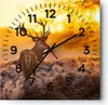 Wanduhr - Quadrat - Glasuhr - Herbst landschaft natur blatt Produktbild-Vorschau 1