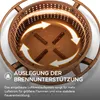 A top-down view of a fire pit with arrows indicating airflow. Produktbild-Vorschau