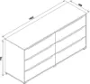 Commode avec tiroirs Vicco Ruben Blanc 48x77.6cm, Model Voir les images du produit 7