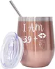 Roségouden wijnglas van roestvrij staal, cadeau voor een Productafbeelding-voorbeeld 1