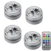 Four LED lights and a remote control are arranged on a white background. Produktbild-Vorschau