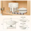 Chafing Dish Buffetwärmer - Rund 5 qt (ca. 4,7 l) - Produktbild-Vorschau 11