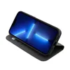 A black flip case for an iPhone is shown on a white background. Produktbild-Vorschau