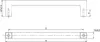 Technical drawing of a handle with dimensions. Produktbild-Vorschau
