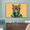 MuchoWow® - Leinwandbilder - Tiere - Katze - Brille - Produktbild-Vorschau 4