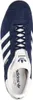 A top-down view of a navy blue Adidas Gazelle sneaker. Produktbild-Vorschau