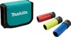 A Makita branded tool case and three socket wrenches in red, yellow, and blue. Náhľad obrázku produktu
