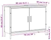 vidaXL Waschbeckenunterschrank Schwarz 80x30x60 cm Produktbild-Vorschau 7