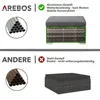 Sgabello da giardino in rattan AREBOS grigio | Cuscino Anteprima dell’immagine prodotto 8