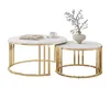 Salontafel LIRA 2-in-1, goudkleurig chroom / wit marmer Productafbeelding-voorbeeld 3