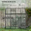 Outsunny Serre adossée, serre de jardin polycarbonate, avec Voir les images du produit 6