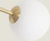 Deckenleuchte Metall und Glas Moonlight Messing 5 Spots Produktbild-Vorschau 4