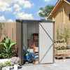 Outsunny Gerätehaus mit Pultdach 1,34 m² Metall Gartenhaus Produktbild-Vorschau 9