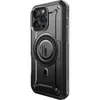 A black phone case with a magnetic ring on a white background. Produktbild-Vorschau