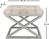 Hanah Home, Capraz - Silver, Cream, Fußhocker & -bänke, Produktbild-Vorschau 2