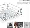 tectake® Teleskopschublade verchromt einfache Montage Produktbild-Vorschau 3