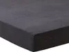 A close-up, angled view of a dark grey fitted sheet for a treatment table. Produktbild-Vorschau