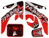 Aufkleber Sticker Set Thumb Rot Pitbike Dirtbike HMParts Produktbild-Vorschau 1