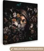 MuchoWow® - Leinwandbilder - Frau - Luxus - Blumen - Produktbild-Vorschau 1