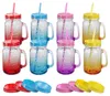 Trinkgläser Farbverlauf - 500ml + Ersatzdeckeln Produktbild-Vorschau 1