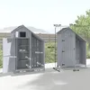 Outsunny Gartenschrank Holz Outdoor wetterfest Produktbild-Vorschau 3
