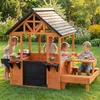 AIYAPLAY Spielhaus Outdoor Kinderspielhaus aus Holz mit Produktbild-Vorschau 2
