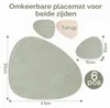 Tischsets 6er-Set, oval, 33x41 cm, Kunstleder, doppelseitig, hellgrün/beige Productafbeelding-voorbeeld