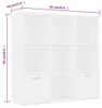 vidaXL Regál na knihy biely 98x30x98 cm Drevo Materiál Náhľad obrázku produktu 8